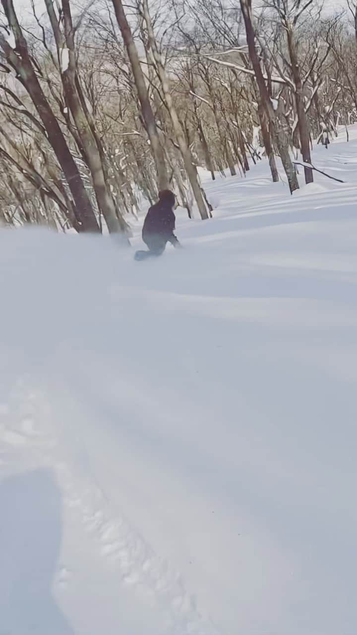 中井孝治のインスタグラム：「@iraoja1111  本州ゲレンデ巡り旅 岩手県下倉パウダー🙏  🏂🎥 @motokitakahashi   @salomonsnowboards @volcomjapan #volcomjapan @platepia_japan #revoltgoggles #segawa_nouen #toko #msrgear_japan #msr #coif #hps #横乗り塾 #いらおじゃ」