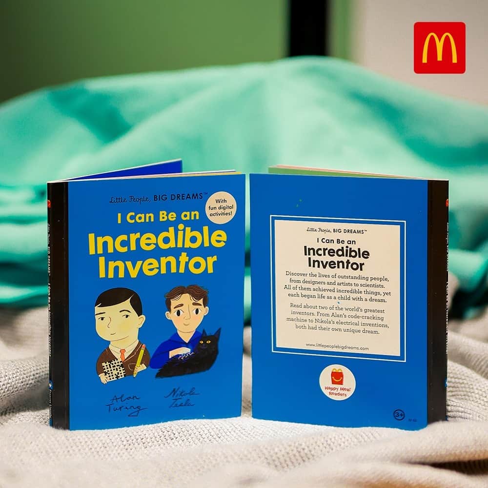 McDonald's Philippinesのインスタグラム：「Read the “I Can Be an Incredible Inventor” together with your kids and ignite inspiration to create remarkable feats! 💯   Get them the latest Happy Meal via McDelivery.」