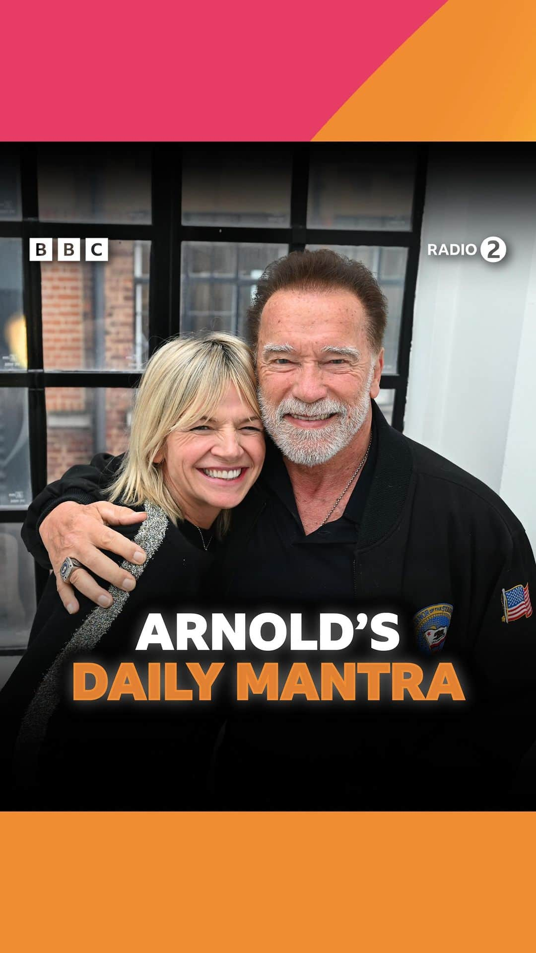 アーノルド・シュワルツェネッガーのインスタグラム：「This is the only pep talk you’ll need today 💪   Listen to Arnold Schwarzenegger on the Zoe Ball Breakfast Show, just head to @bbcsounds! ✨」