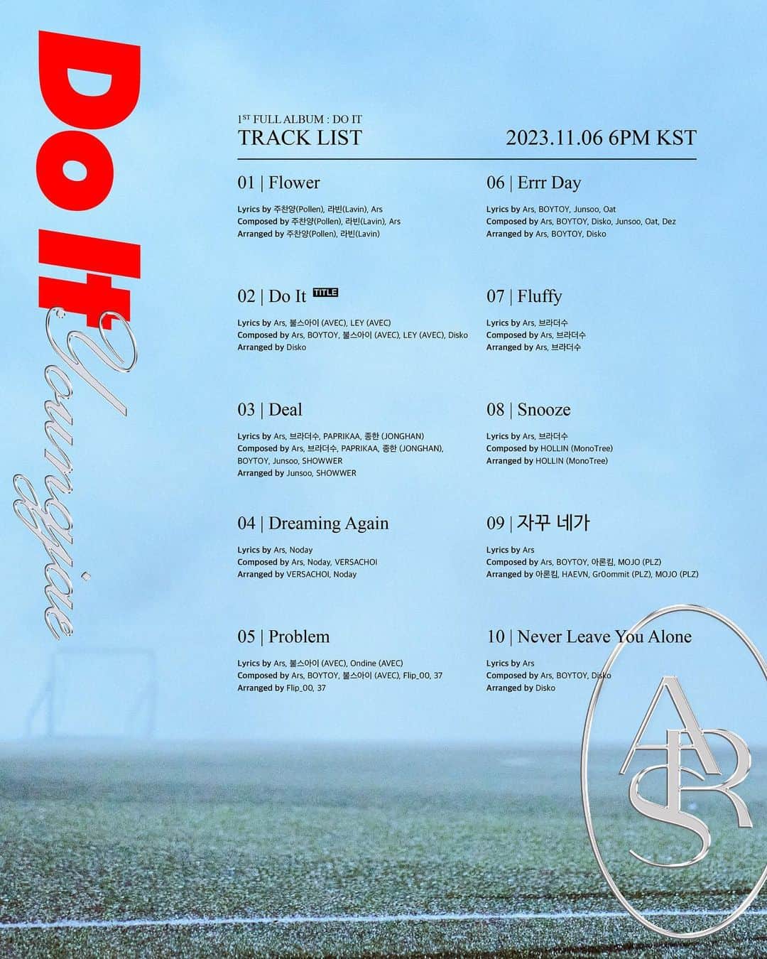 ヨンジェのインスタグラム：「영재(Youngjae) ’Do It‘ TRACK LIST  영재(Youngjae)🎶🎼🎤 1st Full Album ’Do It‘ 2023.11.06 6PM (KST)   #영재 #YOUNGJAE #DoIt」
