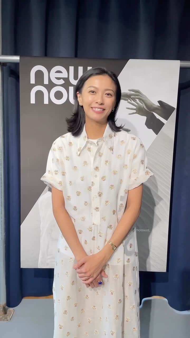 otona MUSEのインスタグラム：「榮倉奈々さんが、スタイリストの上杉美雪さんとデザイナーの福屋千春さんと立ち上げたアパレルブランド「newnow」がついにローンチ。  受注会の会場で、newnowの服を纏った榮倉さんをキャッチしました😉  タイムレスなベーシックさもありつつ、カラーやファブリックでどこかウィットに富んだお洋服たちはため息もの🕊️誰かの手によって大切に作られた服を着るって素敵だなと、初心に返るような気持ちになりました。  オンラインで購入できるアイテムもあるそう。これからの展開に目が離せませんよ👀サイトを要チェック！  #newnow #ニューナウ」