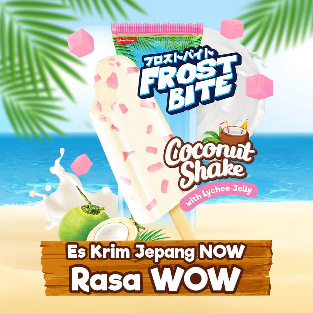 Glico Wingsさんのインスタグラム写真 - (Glico WingsInstagram)「Ikan hiu bawa kantong kresek, yuk cobain Frostbite Coconut Shake! 🥥🌴   Es krim Jepang rasa kelapa segar, susu creamy dan jeli leci yang bakal bikin moment Cuaks-mu jadi CUWITSS! 🥰  #FrostbiteCoconutShake #DariCuaksJadiCuwitss #EsKrimJepangNowRasaWow #GlicoWings #FrostbitePower」10月27日 19時58分 - glico.wings