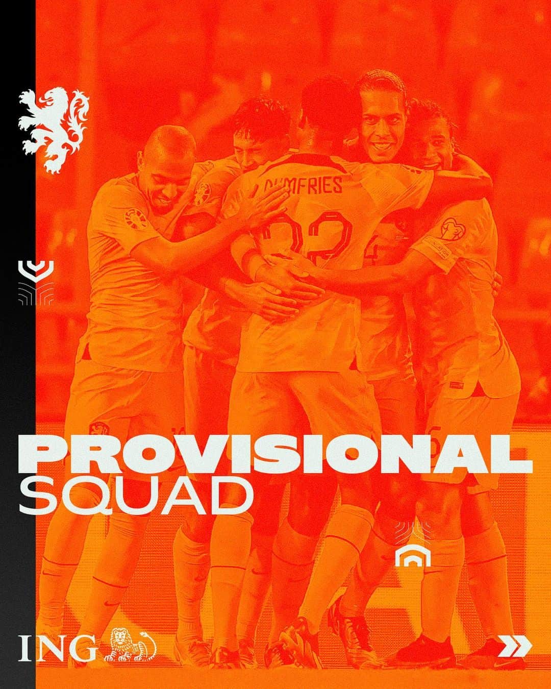 サッカー オランダ代表チームのインスタグラム：「🦁📋 𝗧𝗘𝗔𝗠 𝗡𝗘𝗪𝗦! Here’s our provisional squad for the upcoming matches in November!  18/11 ‣ #NEDIRL 🇮🇪 21/11 ‣ #GIBNED 🇬🇮  #NothingLikeOranje」
