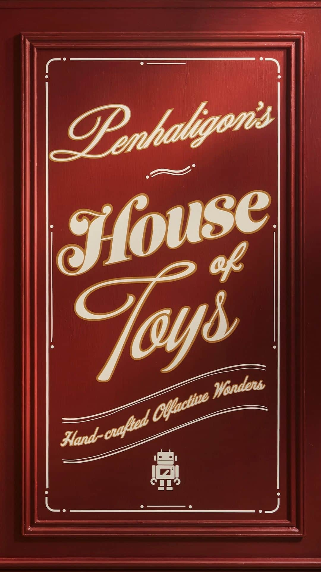 ペンハリガンのインスタグラム：「All aboard, bright young things! This is your one-way ticket to the playfully perfumed premises of Penhaligon's House of Toys. It's full steam ahead towards a joyous and playful, super fabulous, toy-filled olfactory ride! Hold on to your hats and please mind one's head – the doors are terribly small.」