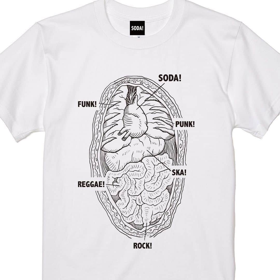 浅野忠信のインスタグラム：「SODA! エネルギー!Tシャツ! GETPOWER!  https://believemusicstore.com/?pid=177815572」