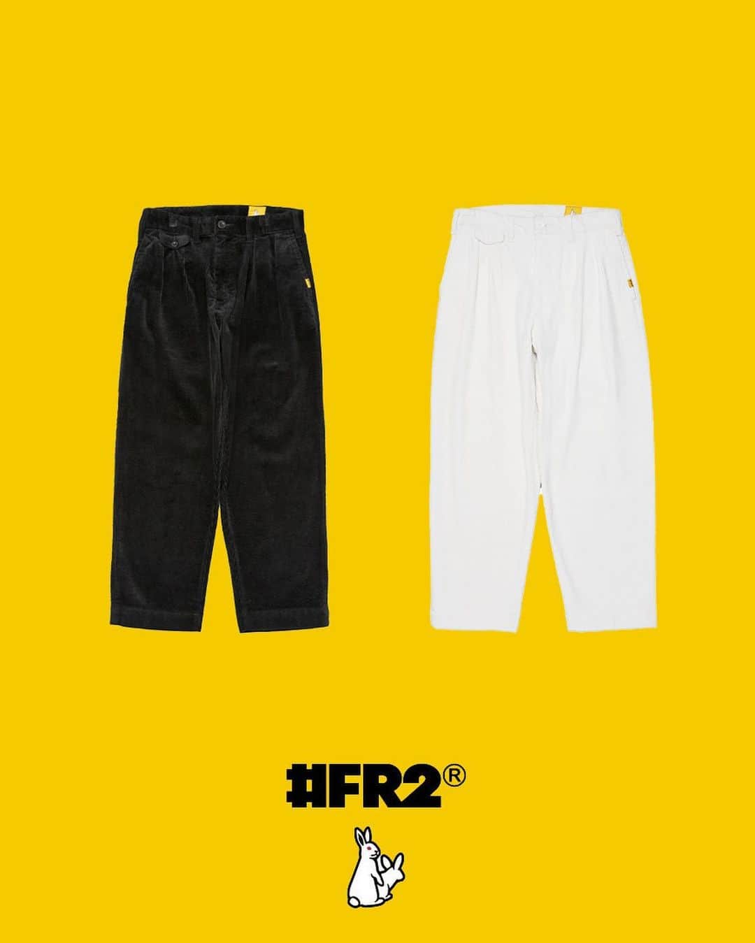 #FR2さんのインスタグラム写真 - (#FR2Instagram)「#FR2 Autumn 23 collection🐇🐇🔥  "Brushed Corduroy Wide Pants"  Available Now.  We ship worldwide.  #FR2#fxxkingrabbits#頭狂色情兎」10月27日 20時48分 - fxxkingrabbits