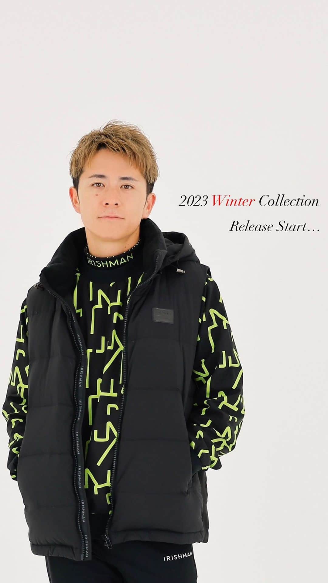 藤森慎吾のインスタグラム：「2023 Winter Collection Release start…  pop up … 11/11-11/12 福岡 @YAKUIN3TERRACE（薬院） 11/29-12/10 大阪 @OSAKA_TAKASHIMAYA_OFFICIAL（なんば）  詳細はプロフィールへ  #irishman. #アイリッシュマン #urbangolfwear #golf #golfwear #2023aw #popup」