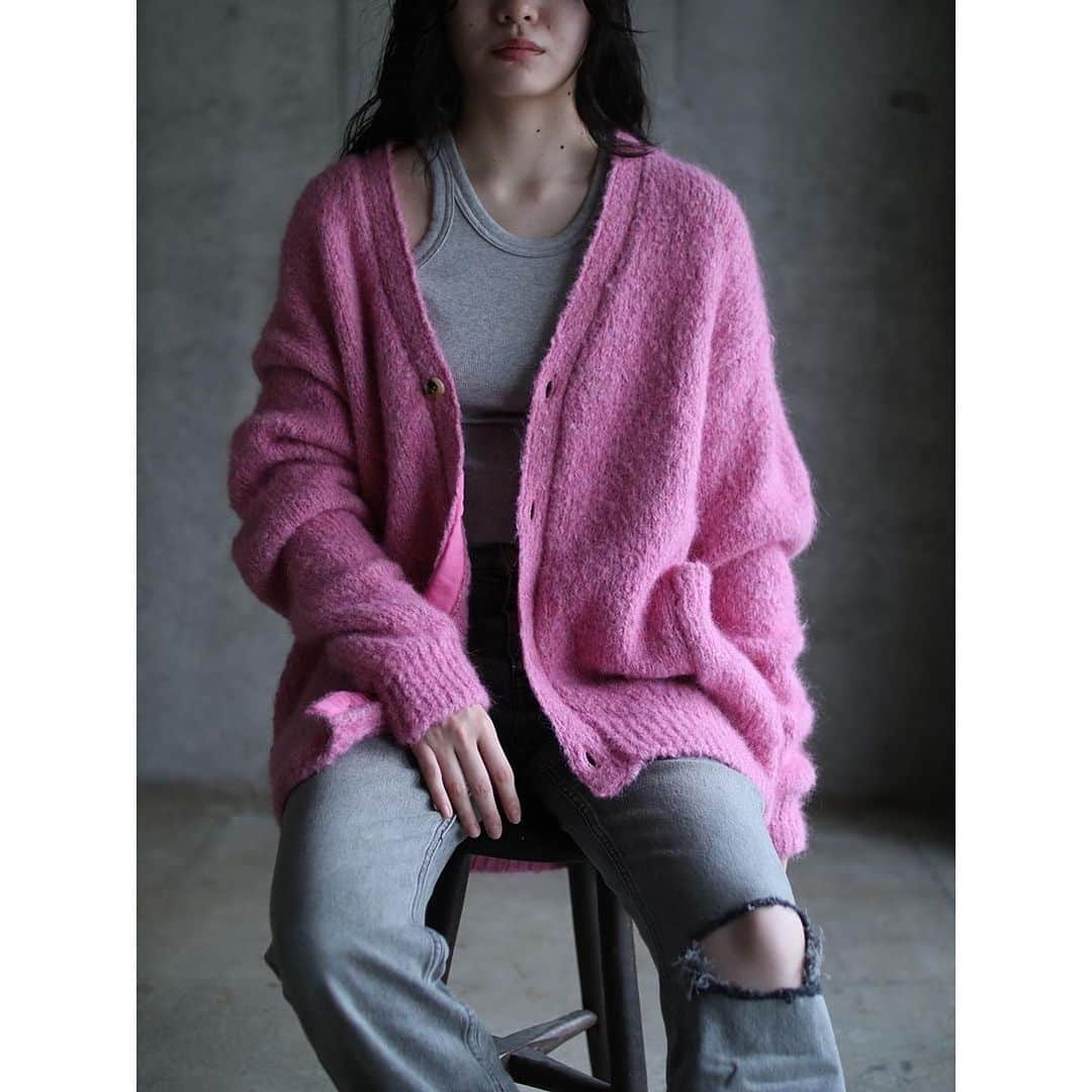 G.V.G.V.のインスタグラム：「ALPACA BLEND SHAGGY KNIT CARDIGAN  #gvgv」