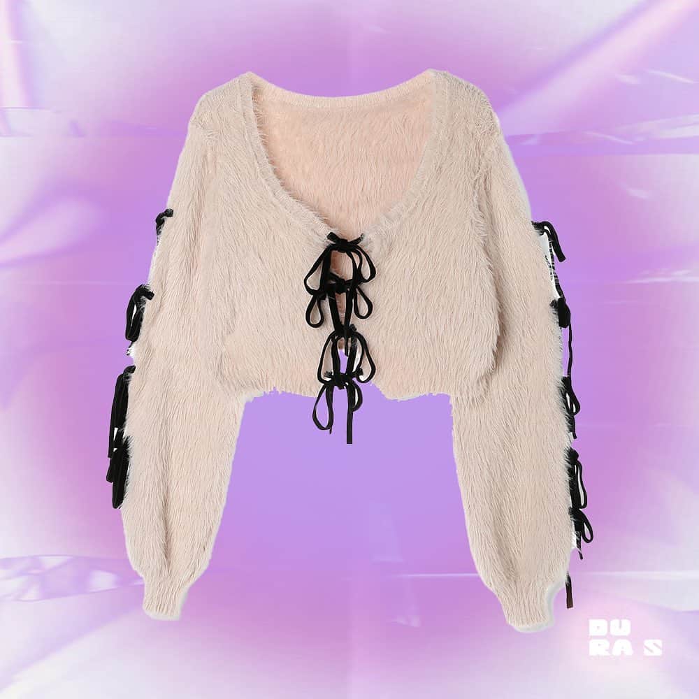 デュラスのインスタグラム：「Ribboned jacquard knit🎀」