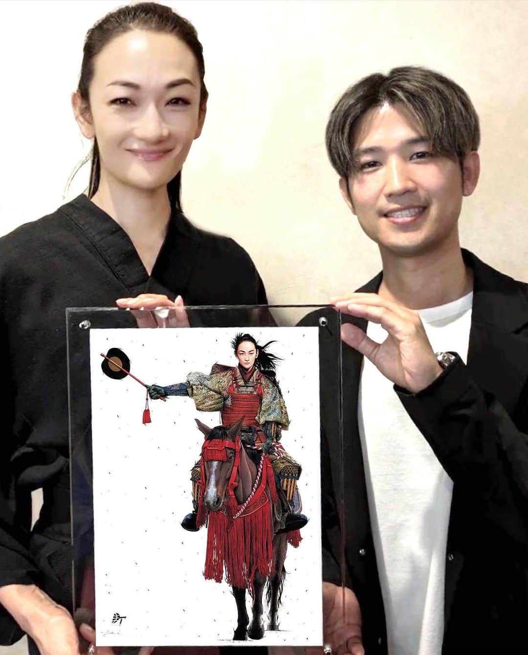 田村大のインスタグラム：「「第50回信玄公祭り」 ・ 女性初の武田信玄公役の富永愛さん、 描かせて頂きありがとうございました！ ・ お祭りは今日から、来場見込みは過去最高約20万人！ #信玄公祭り」