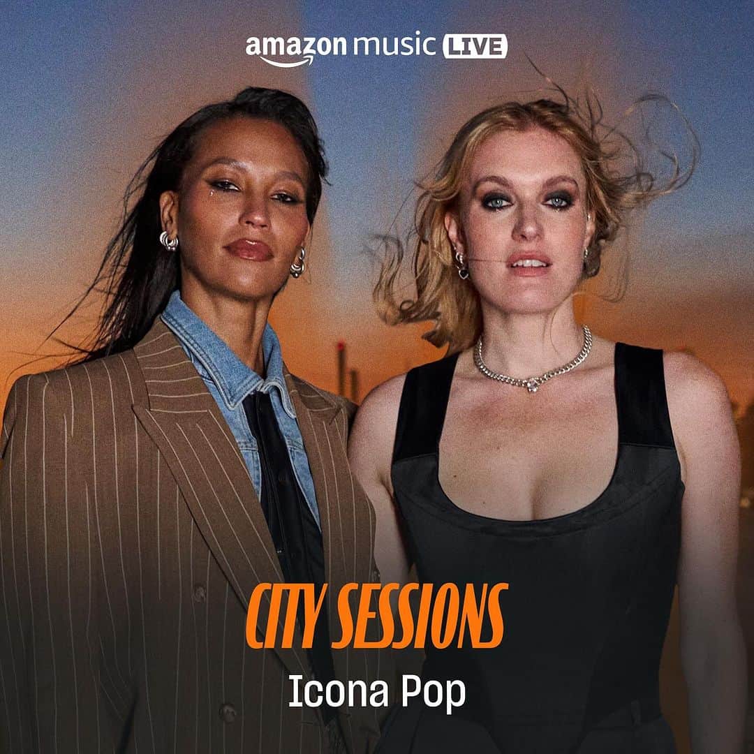 アイコナ・ポップのインスタグラム：「“Alexa, Play Icona Pop Spotlight” 🙂 Icona Pop: City Sessions EP + exclusive videos from our set with Amazon Music Live out now only on @amazonmusic 💚🖤」