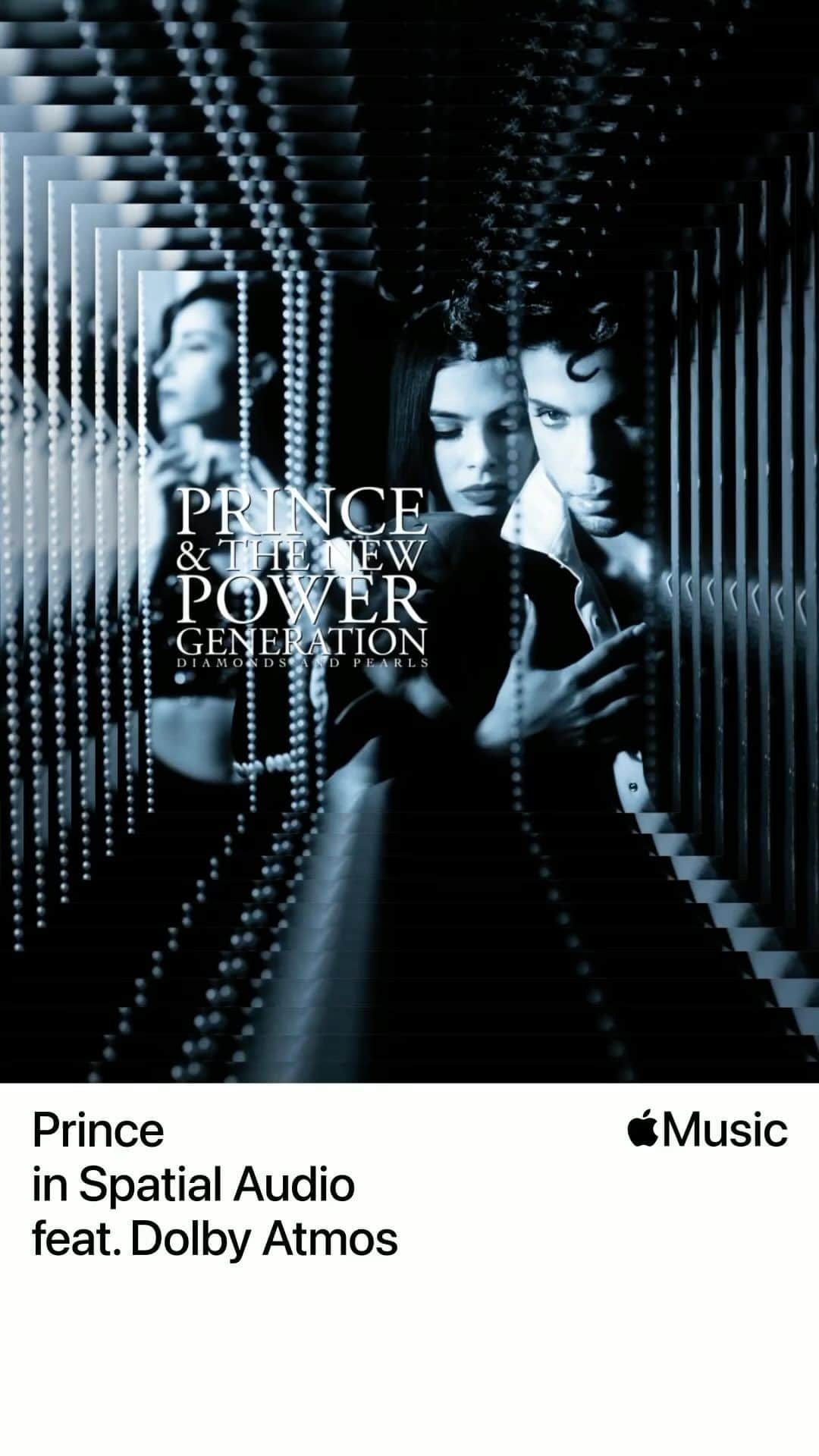 プリンスのインスタグラム：「Thunder all through the speakers! Listen to Diamonds And Pearls Super Deluxe today in Spatial Audio via @applemusic! 🎧💜」