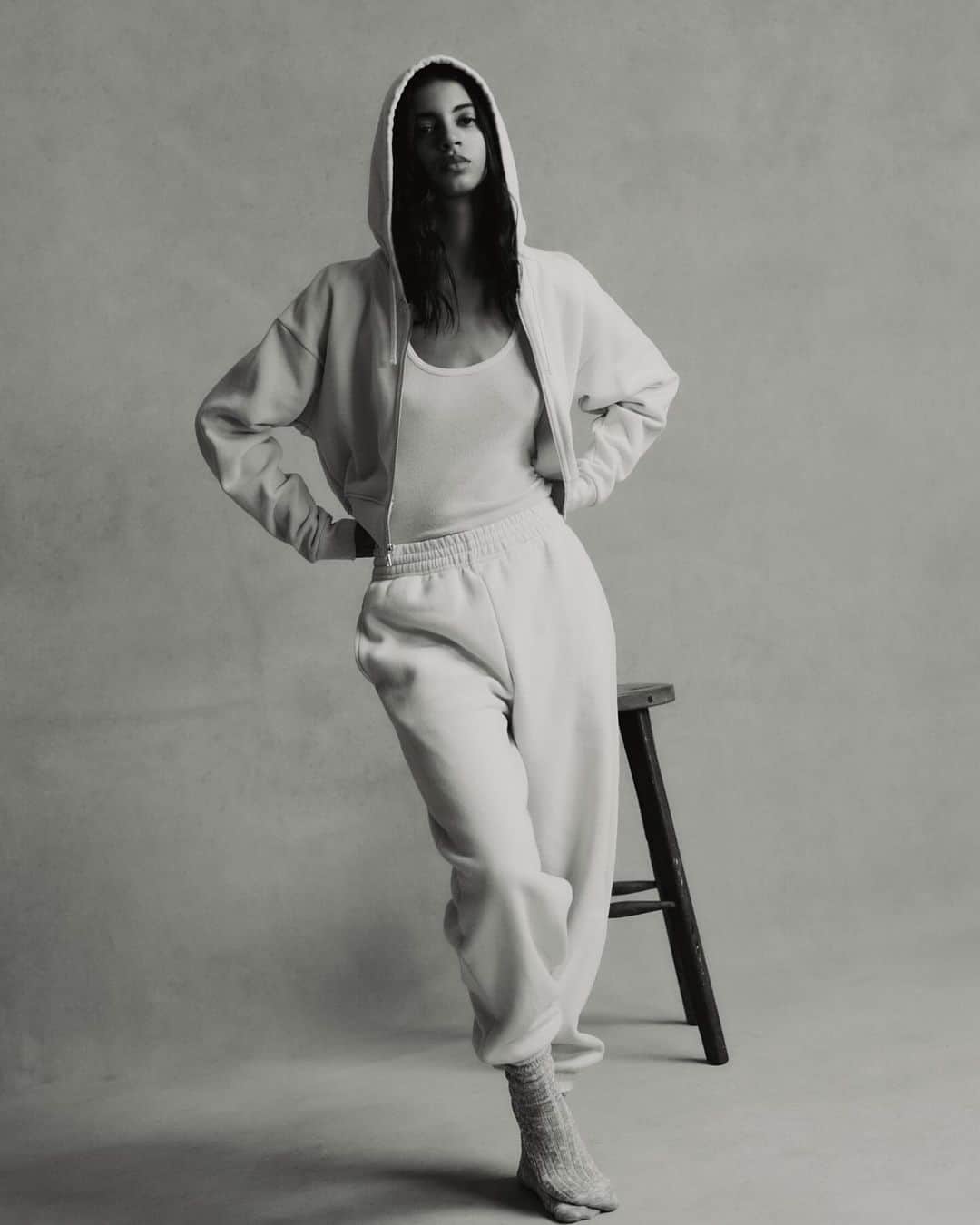 ジョン エリオットのインスタグラム：「Fall / Winter 23 Women’s Lookbook  Link in bio and stories. Shop the assortment in-store and online through JohnElliott.com.  Model: @rocio.marconi  Photography: @p.lo Lighting + Assist: @robertmholland  Hair + Makeup: @agajakubowskimakeup」