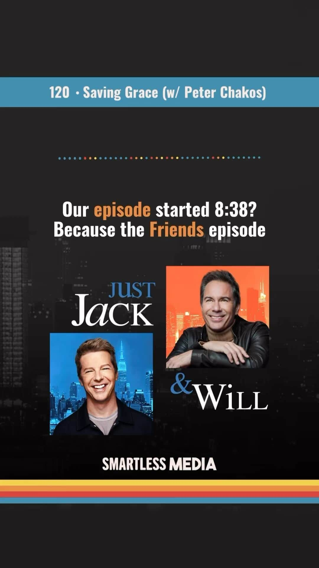 ショーン・ヘイズのインスタグラム：「We cut it twice on an all-new “Just Jack & Will”. Eric McCormack and I welcome Peter Chakos, the editor of the entire original run of “Will & Grace”.  To LISTEN, Click LINK in bio.  #SmartLessMedia #JustJackAndWill #SeanHayes #EricMcCormack #PeterChakos #WillAndGrace #WonderyMedia #AmazonMusic」