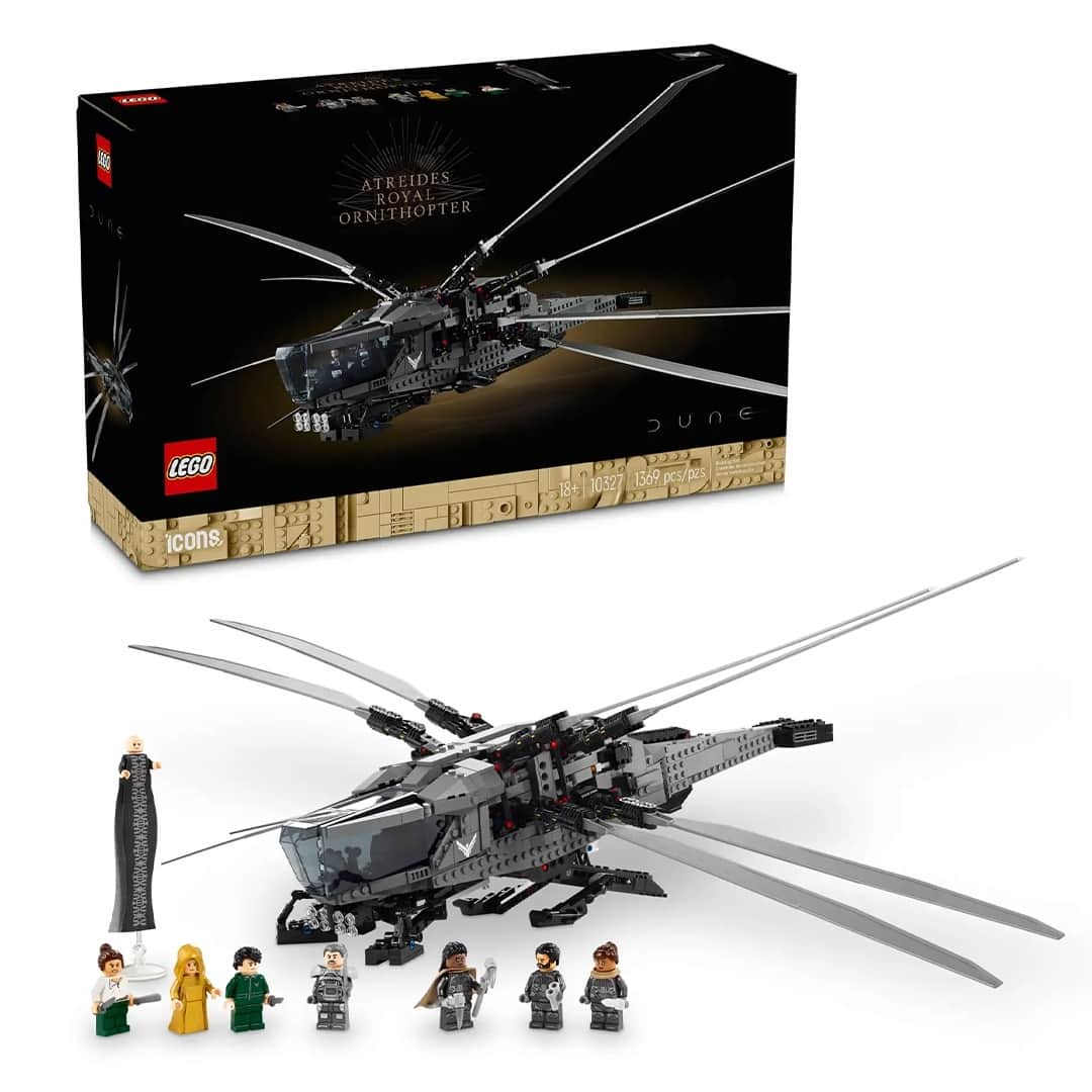 HYPEBEASTさんのインスタグラム写真 - (HYPEBEASTInstagram)「'Dune' fans will be happy to see @lego has recreated the Atreides Royal Ornithopter.⁠ ⁠ With 'Dune: Part Two' delayed until March 15, this will serve as a nice consolation price in the meantime until the film releases. The 1,369-piece set features a number of details beginning with the minifigures all dressed in their movie-accurate costumes along with the aircraft itself boasting foldout, flappable wings and deployable landing gear as well as a detailed opening cockpit.⁠ ⁠ Pre-order the set now with delivery expected on February 1.⁠ Photo: LEGO」10月28日 0時20分 - hypebeast