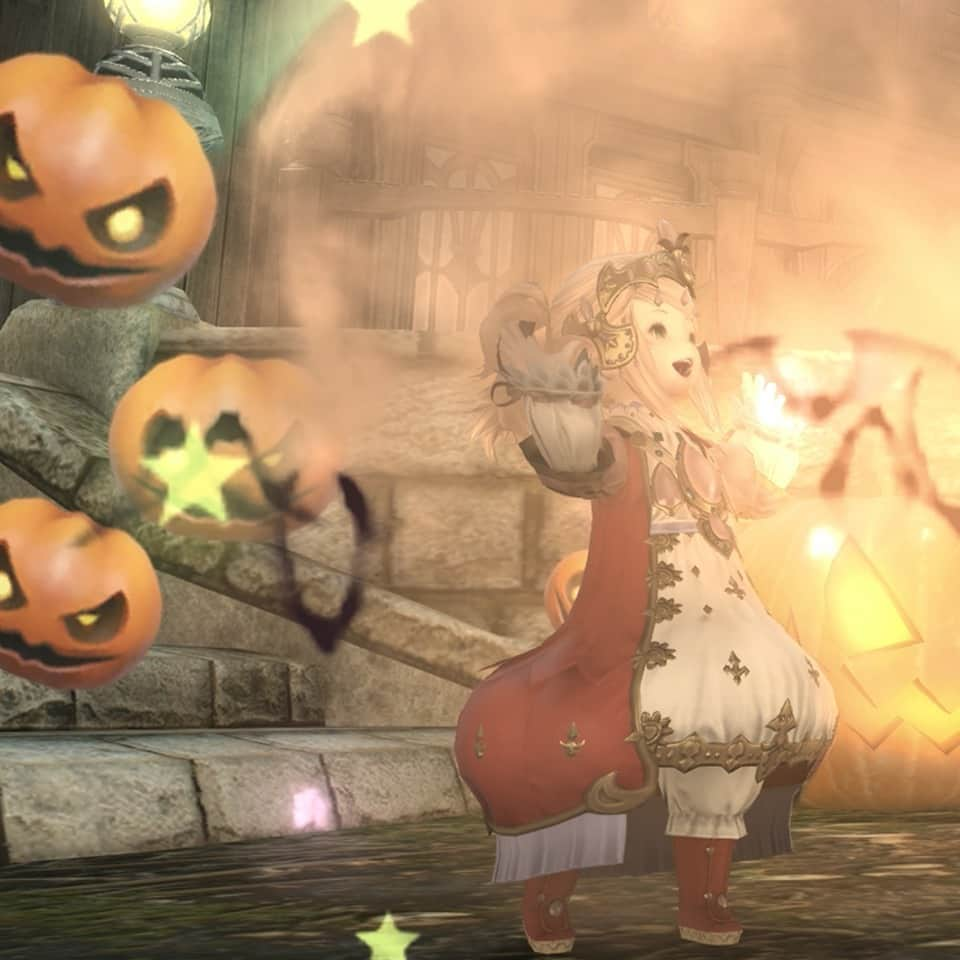 FINAL FANTASY XIVのインスタグラム：「The time for tricks and treats is nigh, All Saints' Wake has begun!⁣ ⁣ Enjoy the decorations and festivities through Monday, November 13 at 6:59 a.m. (PST) / 14:59 (GMT). 🎃⁣ ⁣ #FFXIV #FF14 #AllSaintsWake」