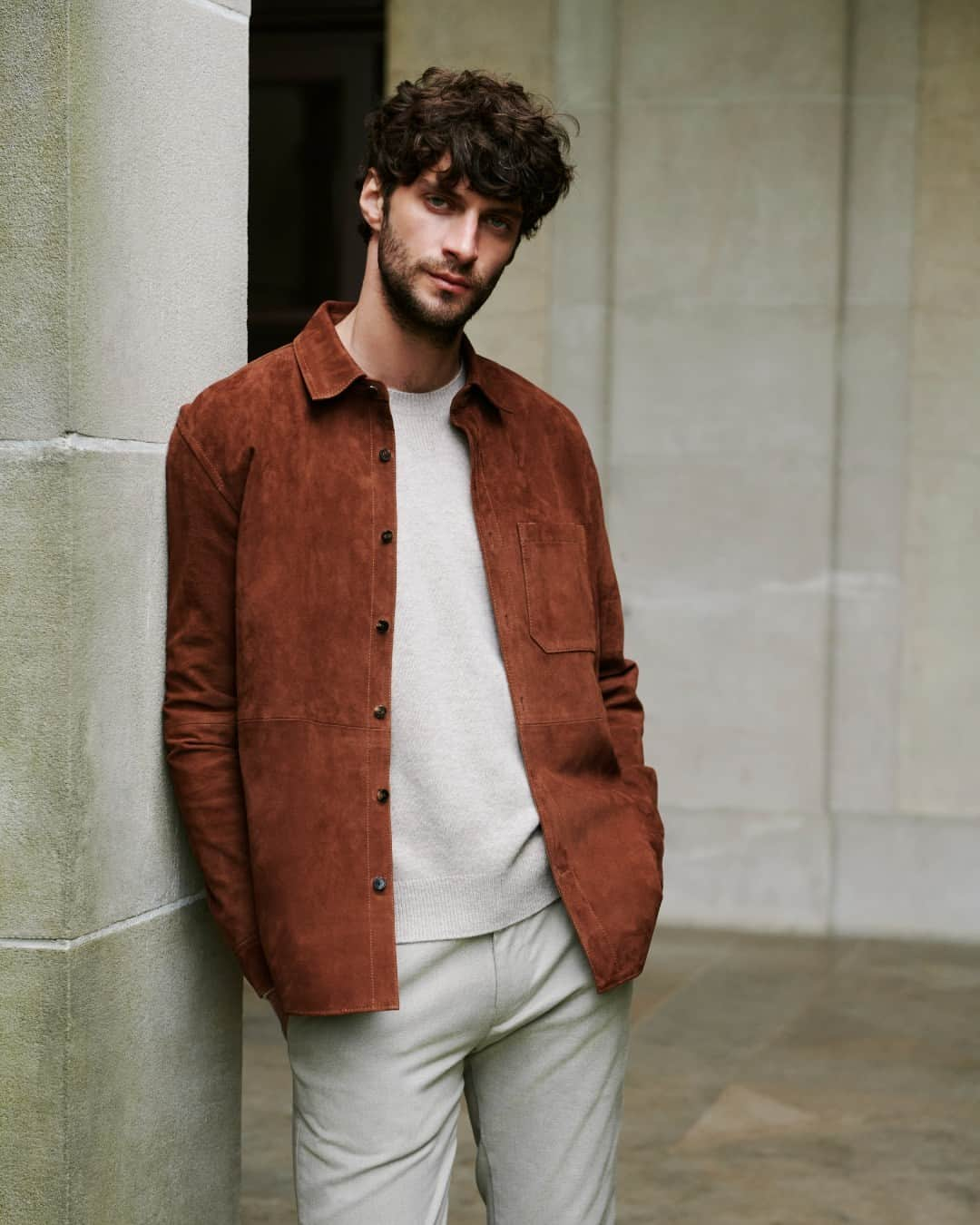 Club Monacoのインスタグラム：「The fundamental shirt jacket, reimagined in suede.」