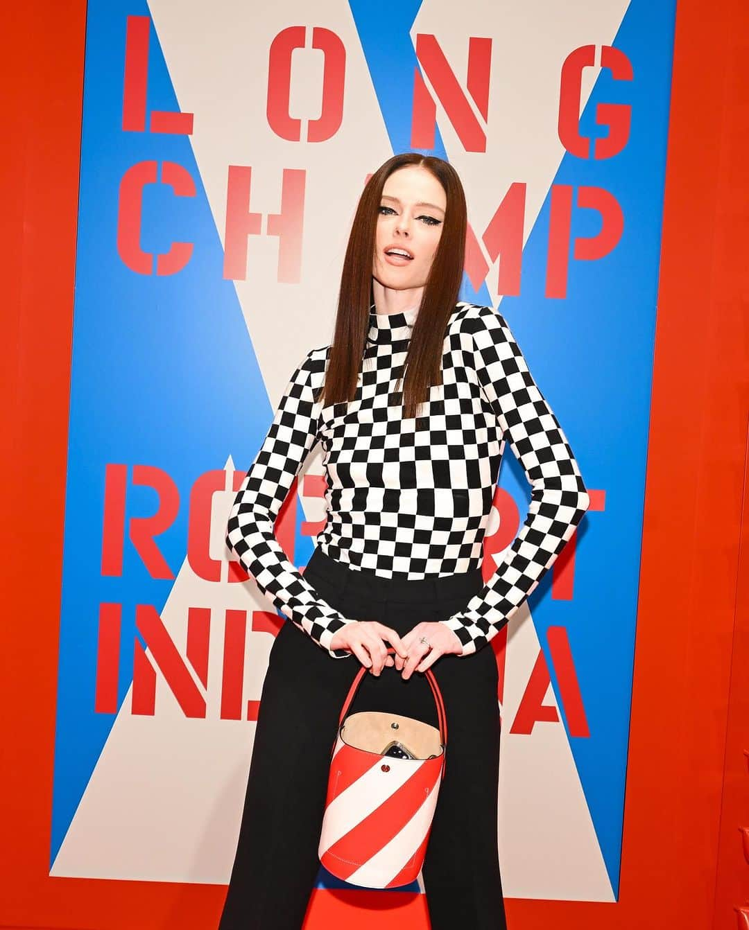 ココ・ロシャのインスタグラム：「Had so much fun last night with my @longchamp family celebrating the #LongchampxRobertIndiana collection with @sophiedelafontaine, @ellefanning, @rachelbrosnahan and more. Proud to be a long time #LongchampPartner ❤️」