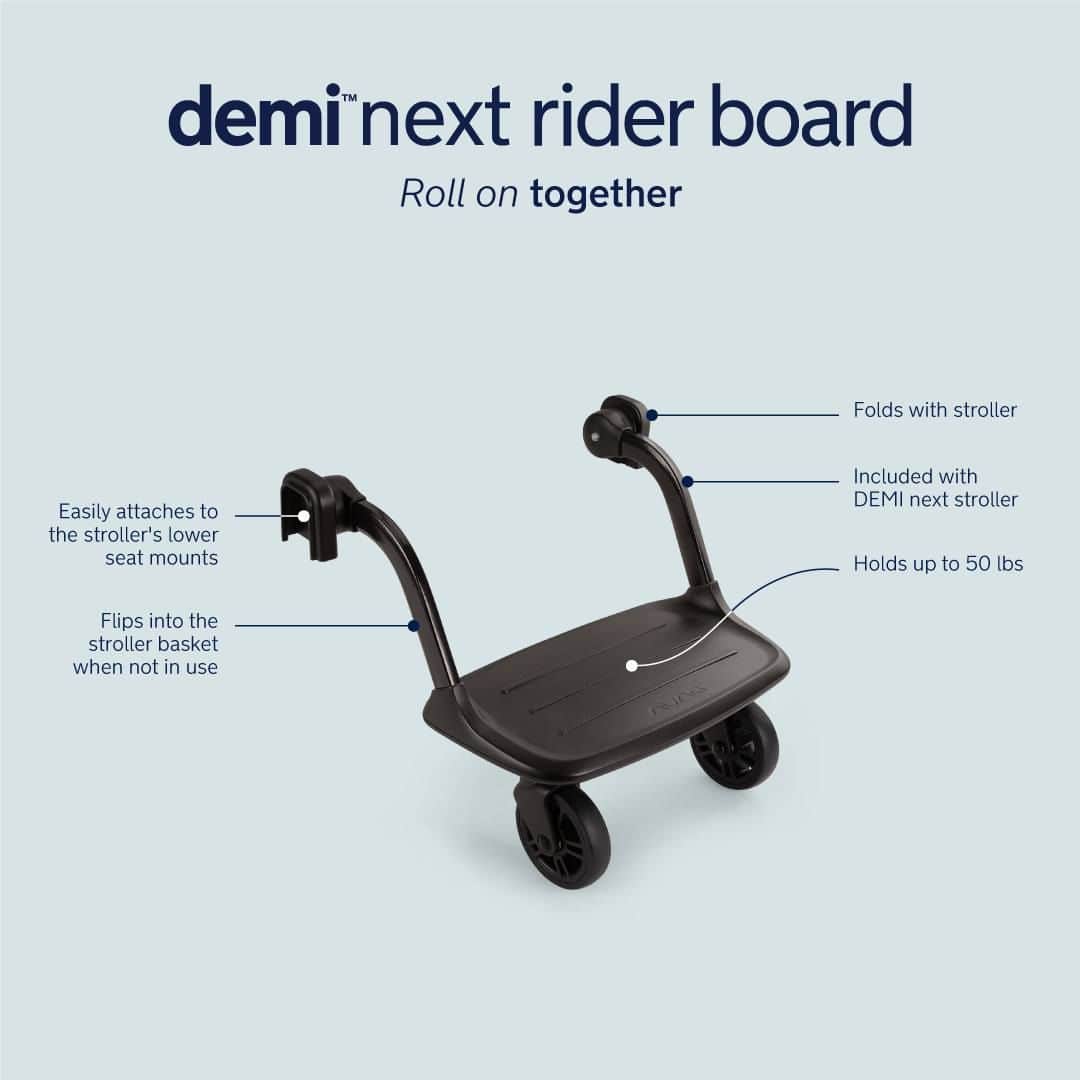 nunaのインスタグラム：「Hop on! Let’s go 🤗 The DEMI next rider board makes family strolls in the DEMI next fun and easy while keeping everyone together 🤩 Parenting win!」