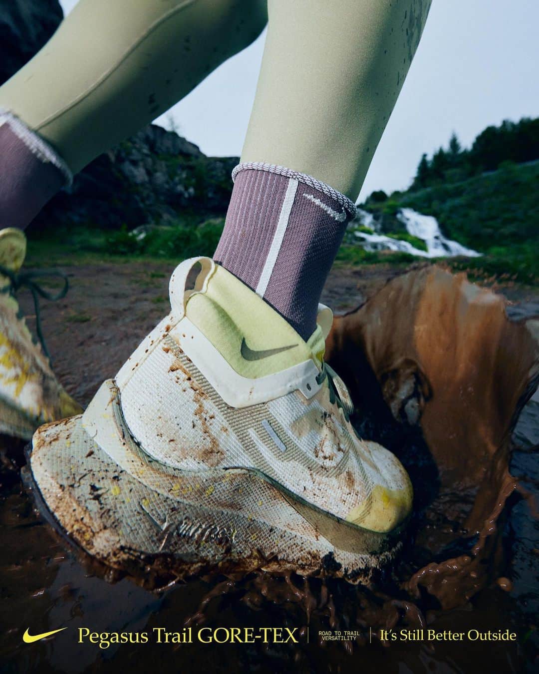The Run Dept.のインスタグラム：「Follow your bliss wherever it takes you.🌲🏃‍♀️  With a waterproof upper and a durable, responsive ride, let the Nike Pegasus Trail GORE-TEX be your guide as you veer off the beaten path and uncover the magic of nature year-round.  Grab yours at the 🔗 in our bio.」