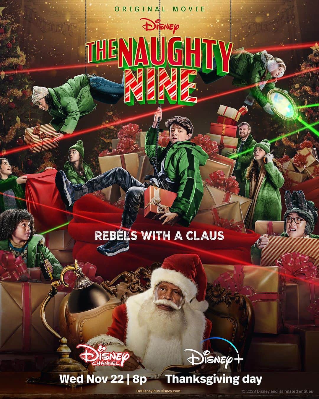 のインスタグラム：「No presents? No chance 🎁 #TheNaughtyNine premieres November 22 on #DisneyChannel, available Thanksgiving Day on @DisneyPlus!」