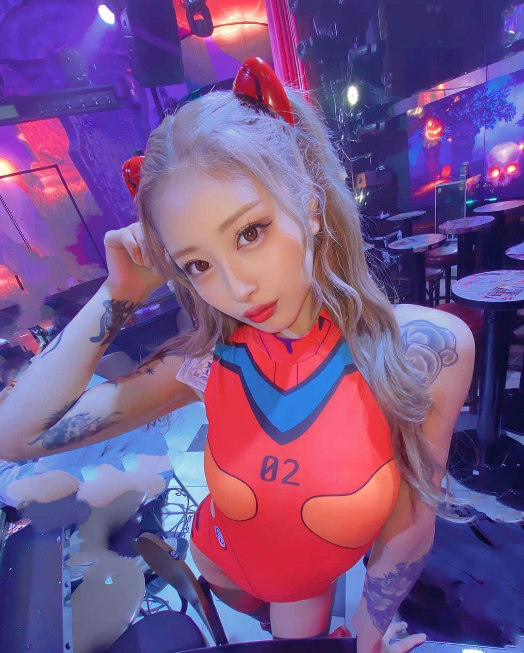 みなのインスタグラム：「惣流アスカラングレーちゃんでした🫀 ʜᵃˡˡᵒʷᵉᵉn🎃🦇🕸⋆꙳ ばーか。」