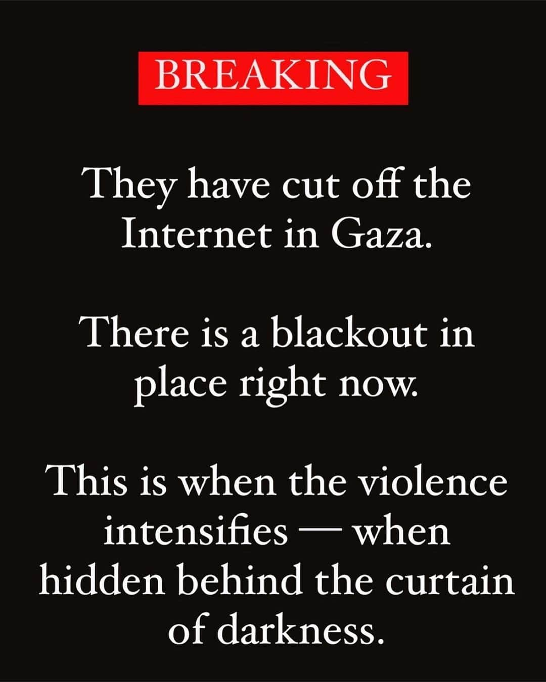 チェリーン・ダビスのインスタグラム：「The airstrikes have intensified. Demand #ceasefire now!!!」