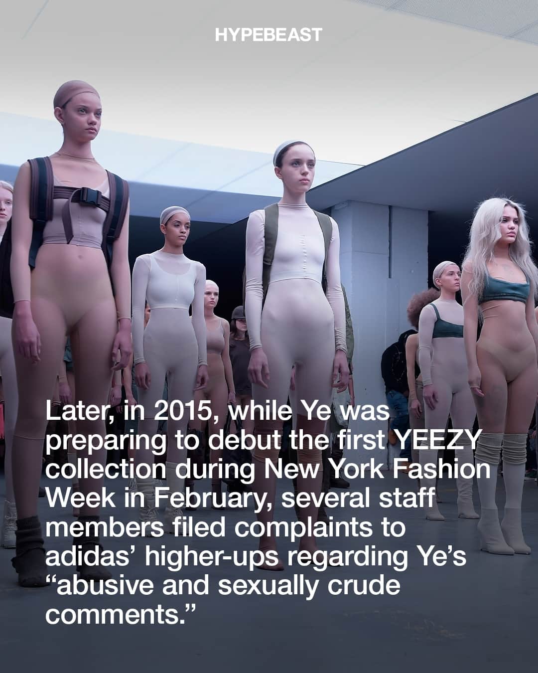 HYPEBEASTさんのインスタグラム写真 - (HYPEBEASTInstagram)「According to a new report from ‘The New York Times,’ @adidas "had been tolerating [Ye’s] misconduct behind the scenes for nearly a decade."⁠ ⁠ The German sportswear company held onto its highly-lucrative YEEZY partnership with the artist, despite his consistently antisemitic and hateful behaviors. Per the examination, Ye “made antisemitic and sexually offensive comments, displayed erratic behavior, and issued ever escalating demands” throughout the partnership, and the publication cites several instances in which Ye displayed misconduct with the company.⁠ ⁠ In one instance, in 2013, when adidas employees showed the artist their initial designs for YEEZY sneakers at the brand’s headquarters in Germany, Ye was not satisfied with the product and sketched a swastika on the toe of one shoe, according to two participants. Later, in 2018, Ye reportedly told adidas employees and associates that he “admired Hitler’s command of propaganda, viewing him as a master marketer.”⁠ ⁠ After several other instances of misconduct and myriad employee complaints, the company finally terminated its partnership with the artist last year.⁠ ⁠ Read the full story at the link in bio.⁠ Photo: Getty Images」10月28日 3時00分 - hypebeast