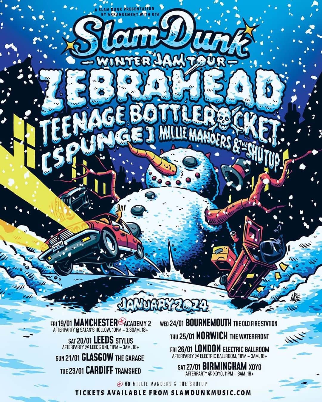 Zebraheadのインスタグラム：「Currently writing songs and recording soon.... Next tour is on sale now!  Get your tickets.  Maybe we play a new song on this tour...like we did with "All My Friends Are Nobodies" in the UK before it came out??? Finally heading back to the UK for headline shows.... It has been a while!!! GET YOUR TICKETS ASAP  SLAMDUNK WINTER JAM TOUR Fri 19 Jan - Manchester - Academy 2 Sat 20 Jan - Leeds - Stylus Sun 21 Jan - Glasgow - The Garage Tue 23 Jan - Cardiff - Tramshed Wed 24 Jan - Bournemouth - The Old Fire Station Thu 25 Jan - Norwich - Waterfront Fri 26 Jan - London - Electric Ballroom Sat 27 Jan - Birmingham - XOYO  #zebrahead #winterjamtour #teenagebottlerocket #spunge #milliemandersandtheshutup #slamdunktour #uk」