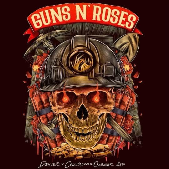 Guns N' Rosesのインスタグラム：「Denver, it’s good to be back! Tonight is going to be wild 🔥」