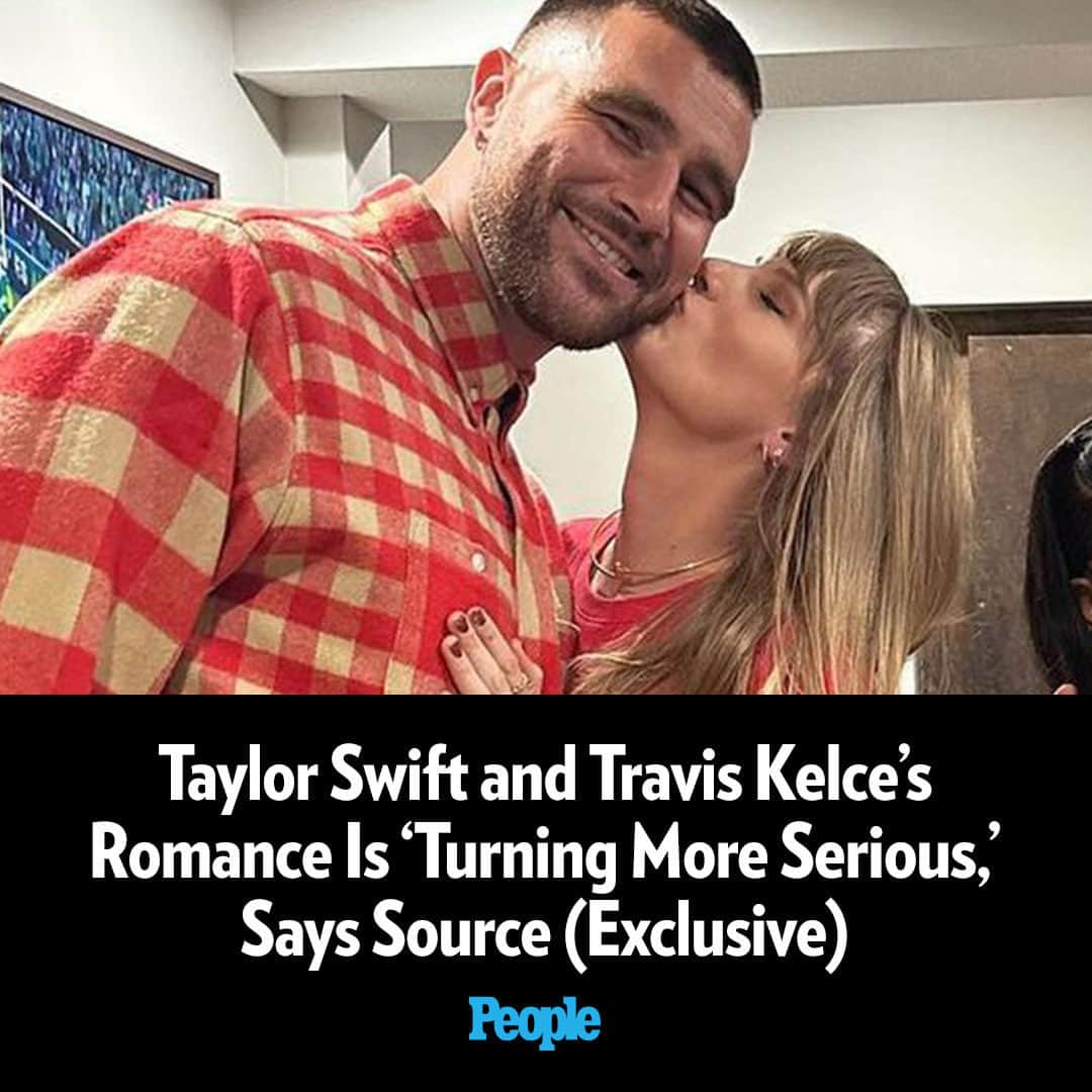 People Magazineさんのインスタグラム写真 - (People MagazineInstagram)「It seems like romance is "burning red" between Taylor Swift and Travis Kelce. 👀 A source tells PEOPLE that things are getting "more serious" between the "Cruel Summer" singer and the Kansas City Chiefs tight end.  Read more details in our bio link. | 📷: Chariah Gordon/Instagram」10月28日 5時46分 - people