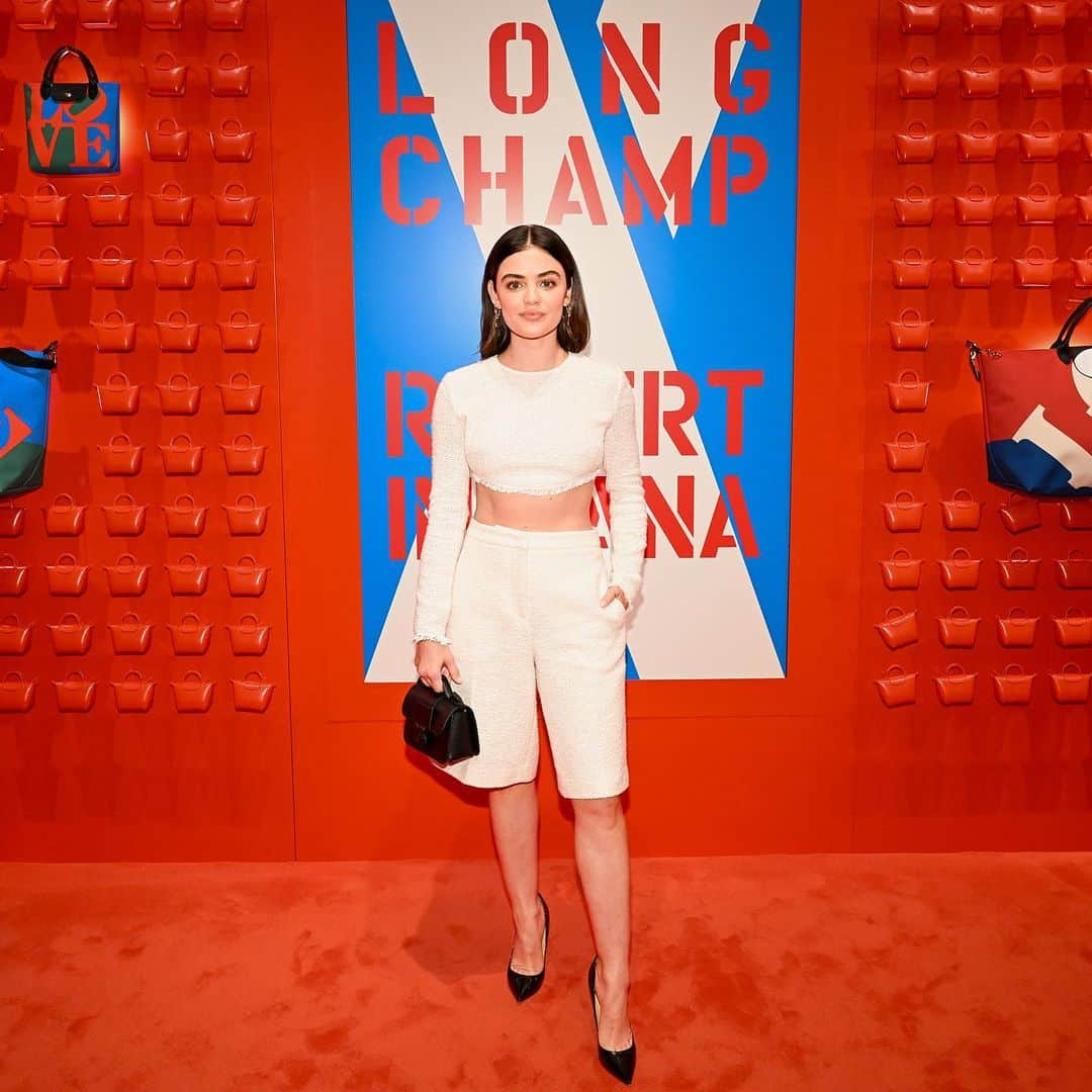 ルーシー・ヘイルさんのインスタグラム写真 - (ルーシー・ヘイルInstagram)「Celebrating @Longchamp’s new collection with Robert Indiana ♥️ Thank you for having me for such a special NYC evening !  #LongchampxRobertIndiana #LongchampPartner   © Morgan Art Foundation, LLC. Licensed by Artestar, New York.」10月28日 5時54分 - lucyhale