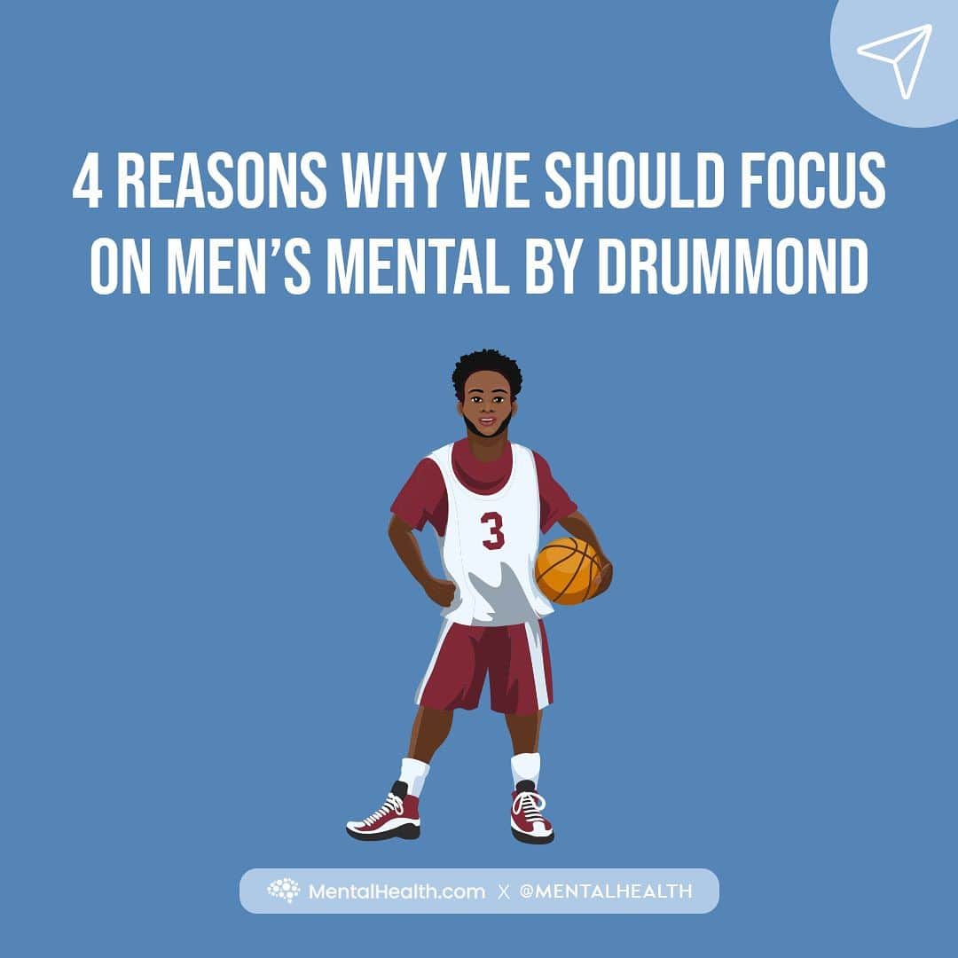 アンドレ・ドラモンドのインスタグラム：「Four reasons why we should focus on Men’s Mental Health by @drummond 🏀🧠 . What are some other reasons, we should focus on for Men’s Mental Health? Please start a thread below 👇🏽 . 💛Please check in on your family, friends, work colleagues, students... everyone! #mentalhealthmatters . Tag someone who needs to see this post 💛👇🏽 . Follow @mentalhealth to inspire self-love daily!」