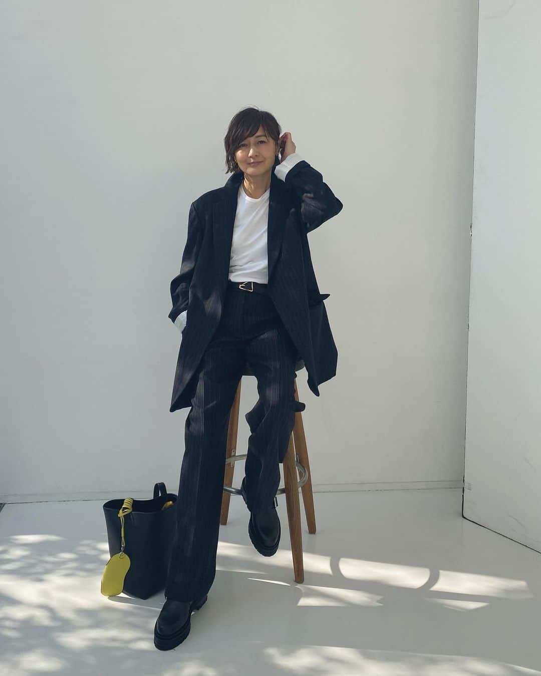 未使用タグ付き 富岡佳子着用 ブラミンク コート ポンチョ ロゴ シルク混 XL 華組 木原みどりさん】『富岡佳子×COGTHEBIGSMOKE コラボTシャツ