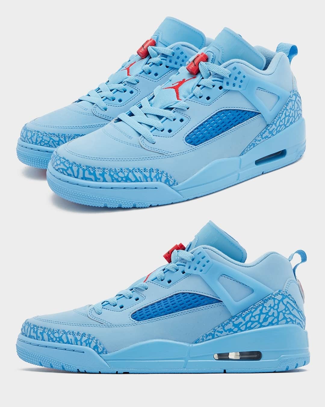 Sneaker Newsさんのインスタグラム写真 - (Sneaker NewsInstagram)「One of 2024's more anticipated (and conversation-starting) sneakers from the @jumpman23 brand is the Spiz'ike Low. It appears in detail in a University Blue/Red colorway reminiscent of Travis Scott's "Houston Oilers" AJ4, but also reflects the Chicago flag. What do you think about the design? Hit the link in our bio for a closer look.⁠ ⁠ Photos via JD Sports UK」10月28日 11時00分 - sneakernews