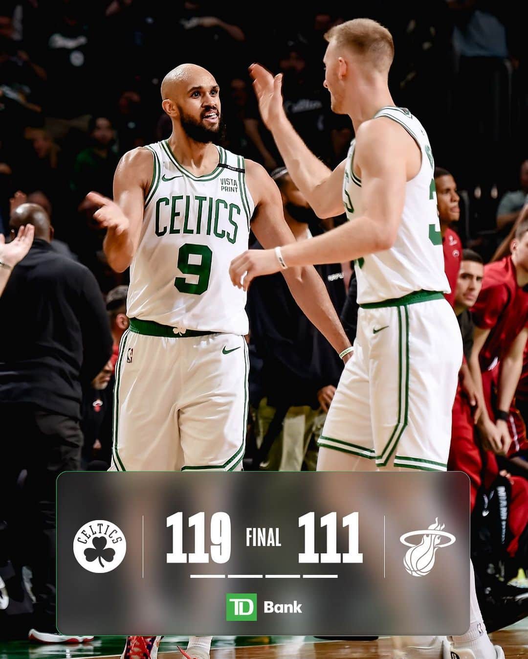 ボストン・セルティックスのインスタグラム：「First home game, first home game W ✅ #DifferentHere」
