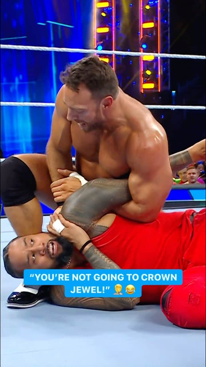 WWEのインスタグラム：「#JimmyUso is DOING and SAYING anything he can to put away @reallaknight tonight on #SmackDown 👀🔥」