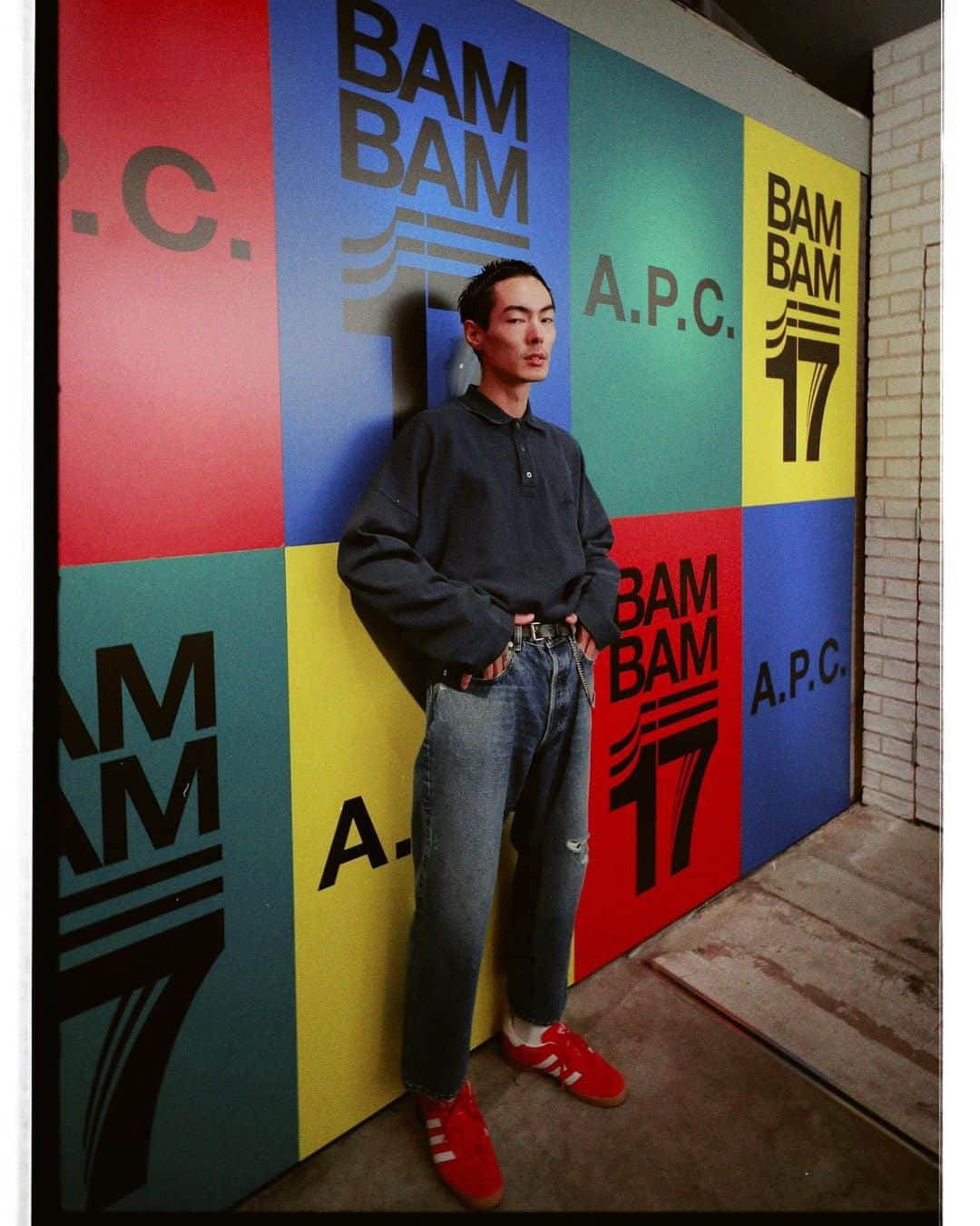 岩崎拓馬さんのインスタグラム写真 - (岩崎拓馬Instagram)「❤️💛💙💚 . . A.P.C BAM BAM PARTY  35周年おめでとうございます🫶🩷  お洋服は全身  @apc_paris × @jw_anderson   このポロシャツがどタイプすぎた🥺💙  Thank you @h8nn7 @wataru__fukaya  . . #APC #jwanderson #PR #happytime」10月28日 11時34分 - happy_takuma