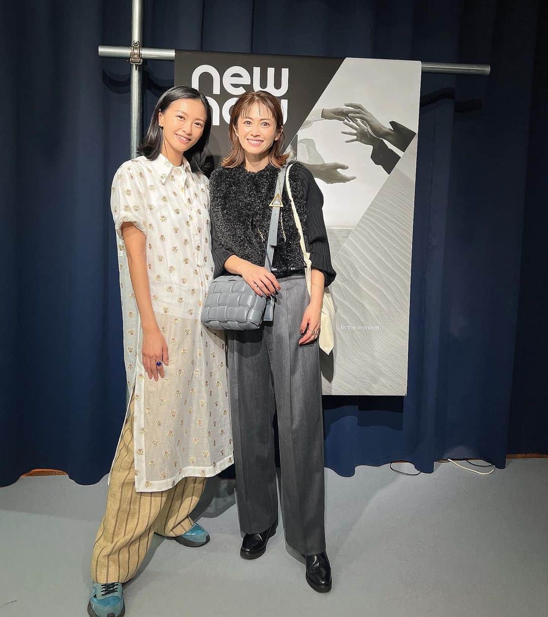 畑野ひろ子のインスタグラム：「@nana_eikura ちゃんの立ち上げたブランド　@newnow_jp の受注会に行ってきました😊 素材やシルエットなどこだわり尽くしのアイテムばかり。 オーダーした服が届くのが今から楽しみ🥰」