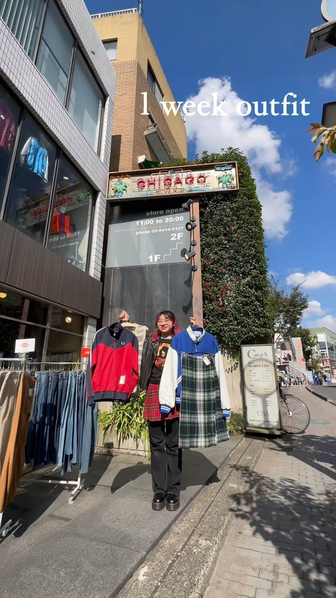 原宿シカゴのインスタグラム：「🍂神宮前店スタッフの秋の1週間コーデ👻 神宮前店では種類豊富に秋物商品を取り揃えておりますので、是非この機会に御来店お待ちしております🙇🙇‍♀️  Outfits for a week in autumn.  #古着#古着コーデ#古着ファッション#古着mix#古着女子#古着男子#古着好き#古着屋巡り#ストリートファッション#ストリート系女子#ストリートコーデ#メンズライク#メンズライク女子#秋服#秋コーデ#冬コーデ#着回し#着回しコーデ#アメカジ#カジュアルコーデ #y2k #韓国ファッション #韓国ストリート#ジャージ#スカートコーデ#アウターコーデ #outfit#instagood#ootd#usedclothing」