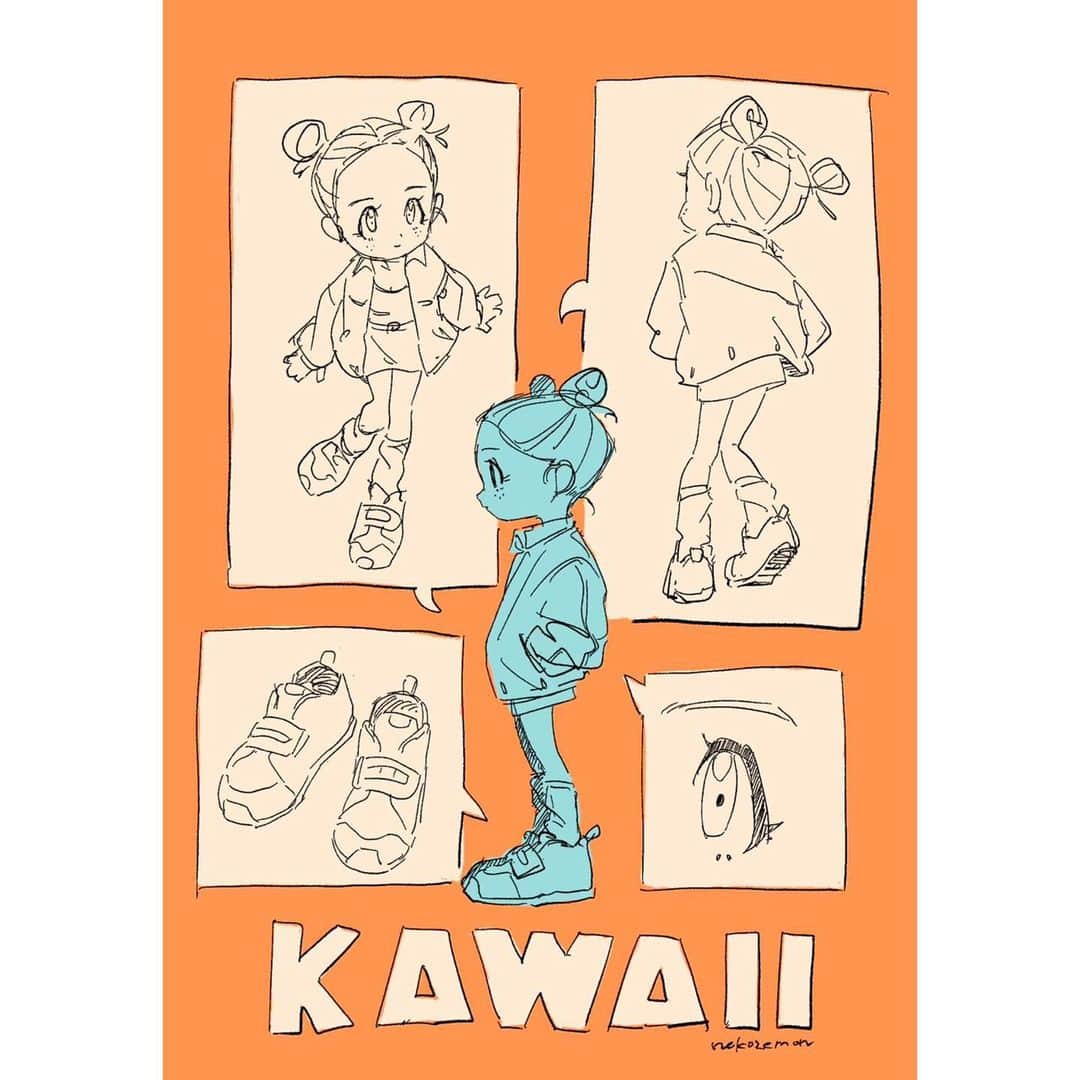 ねこぜもんさんのインスタグラム写真 - (ねこぜもんInstagram)「KAWAII RKGK  #Illustrator #illustration #art #イラスト #イラストレーター #絵」10月28日 18時21分 - nekozemon
