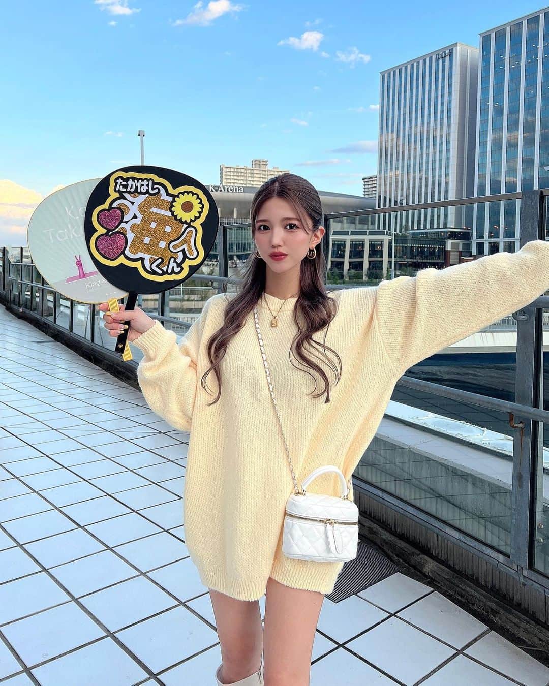 きこのインスタグラム：「king&prince LIVE TOUR 2023👑 『〜ピース〜 in Kアリーナ』  ほんとにほんっとに大好き！！幸せ！ ソロ曲優勝！かっこよかった ニコニコしてるかいぴを保護したい . . #kingandprince #髙橋海人#永瀬廉 #kingandprincelivetour2023ピース #kアリーナ  #ピース#黄色担#キンプリツアー #好きすぎてバイトレ見るのしんどい」