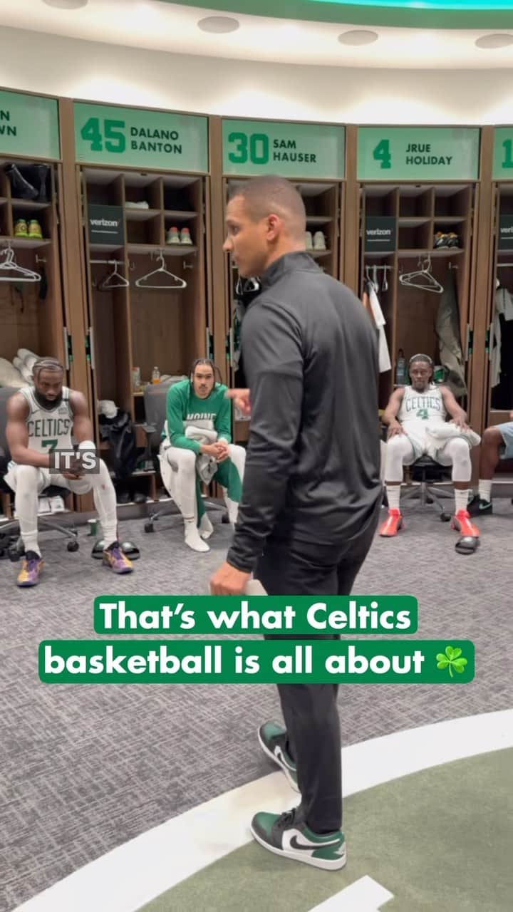 ボストン・セルティックスのインスタグラム：「That’s what Celtics basketball is all about ☘️」