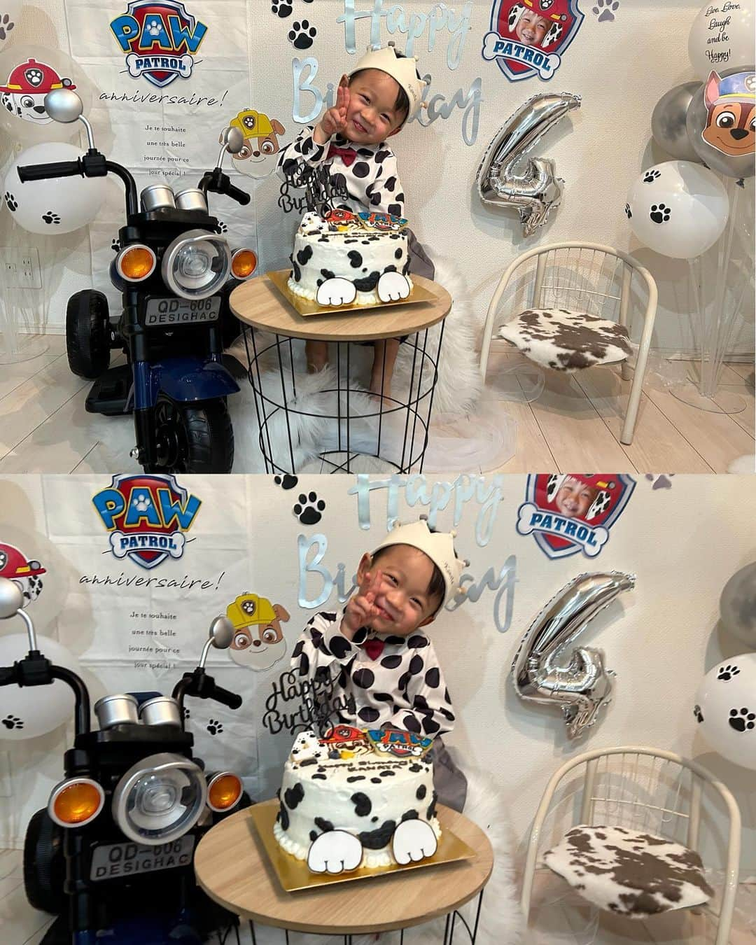 やなぎみさきさんのインスタグラム写真 - (やなぎみさきInstagram)「叶多４歳birthdayの日👶🏻🤍🎂✨  改めておめでとう💞  誕生日パーティーの飾りつけ用に 頼んでた物が 前日に届かない事が判明。。😱  急遽急いでかき集めて 作ったけど可愛いく出来て良かった🐶🤍  お願いしてたオーダーケーキも 可愛いすぎ。。🥹👶🏻💞  叶多も喜んでくれて本当に良かったな🥺✨  #4歳誕生日  #誕生日おめでとう  #happybirthday  #4歳になりました  #だいすき#男の子ママ  #4ndbirthday #男の子コーデ  #生まれてきてくれてありがとう  #誕生日パーティー  #誕生日飾り付け #パウパトロール #パウパトロールケーキ  #パウパトロールグッズ」10月28日 13時07分 - misatawo