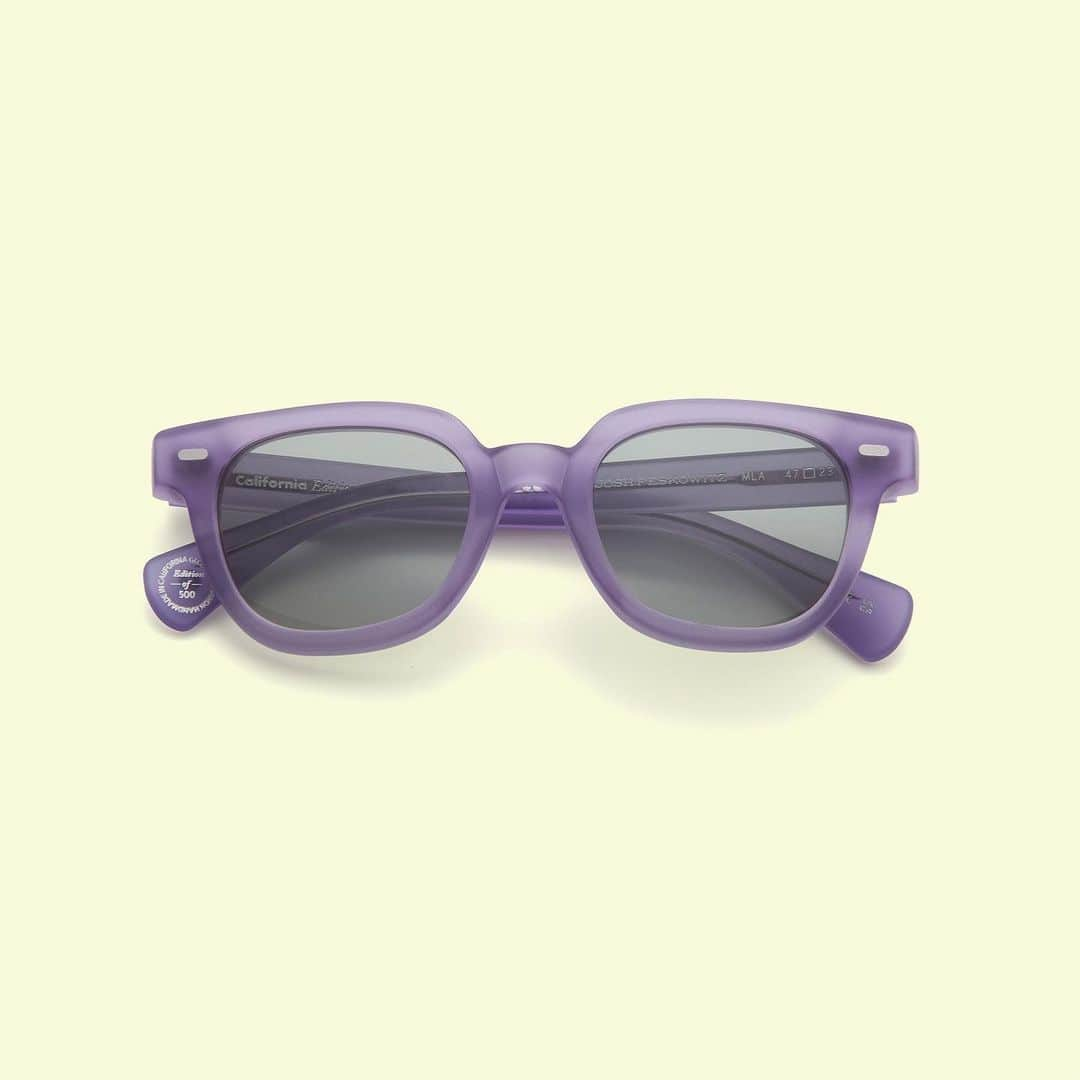 ジーエルシーオーさんのインスタグラム写真 - (ジーエルシーオーInstagram)「GLCO x Josh Peskowitz Sun in Matte Lavender with Green lenses.  This frame is available in three unique colorways, all hand selected and perfected by Josh himself, and draws inspiration from vintage Japanese eyewear. Featuring a smooth and minimal front plaque, real rivets and constructed from 6.5mm Japanese acetate - complimented by 3-barrel hinges and 100% UV protection.」10月29日 2時41分 - garrettleight