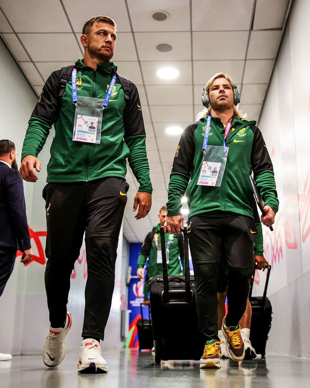 ラグビー南アフリカ代表のインスタグラム：「The #Springboks are in the house 🙌 #StrongerTogether #RWCFinal #RSAvNZL」