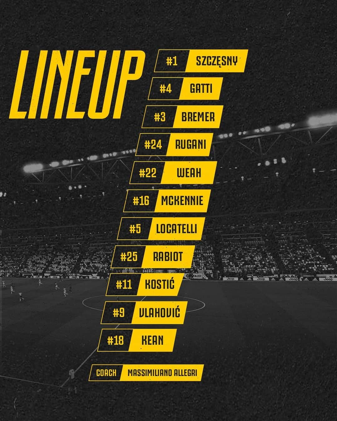 ユヴェントスFCさんのインスタグラム写真 - (ユヴェントスFCInstagram)「OUR STARTING XI FOR #JUVEVERONA 🔥💪  @easportsfc @easportsfcit」10月29日 2時50分 - juventus