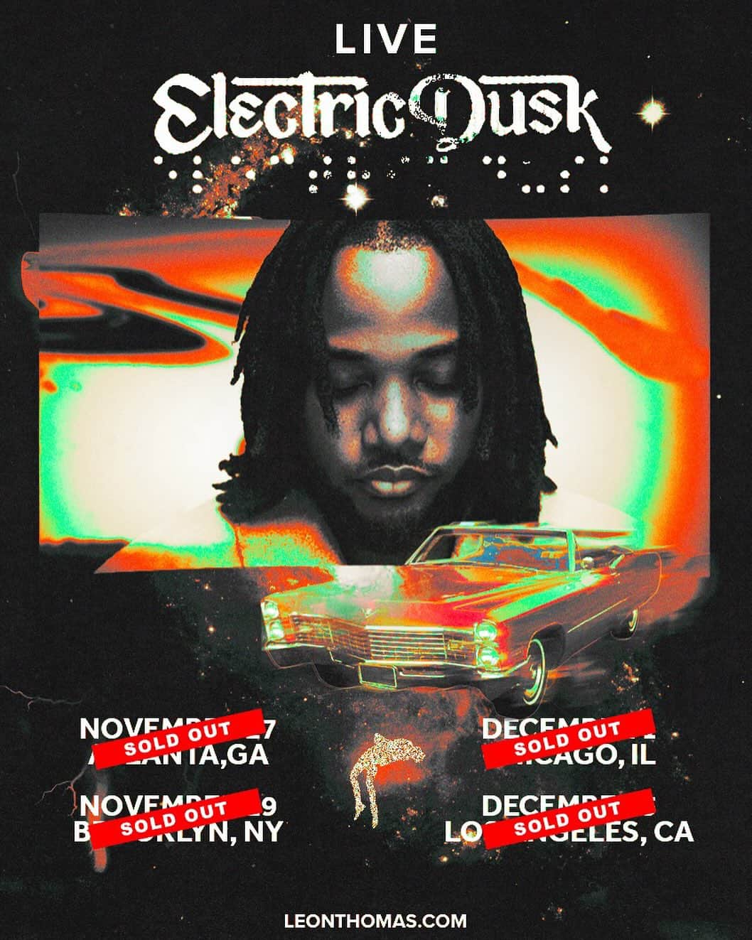 レオン・トーマス3世のインスタグラム：「Gratitude beyond words to be SOLD OUT 🙏🏾Thank you for turning dreams into reality. Let's make every moment of this tour as unforgettable 🎤✨   #ElectricDuskTour #SoldOut #LeonThomas #Motown #EZMNY」