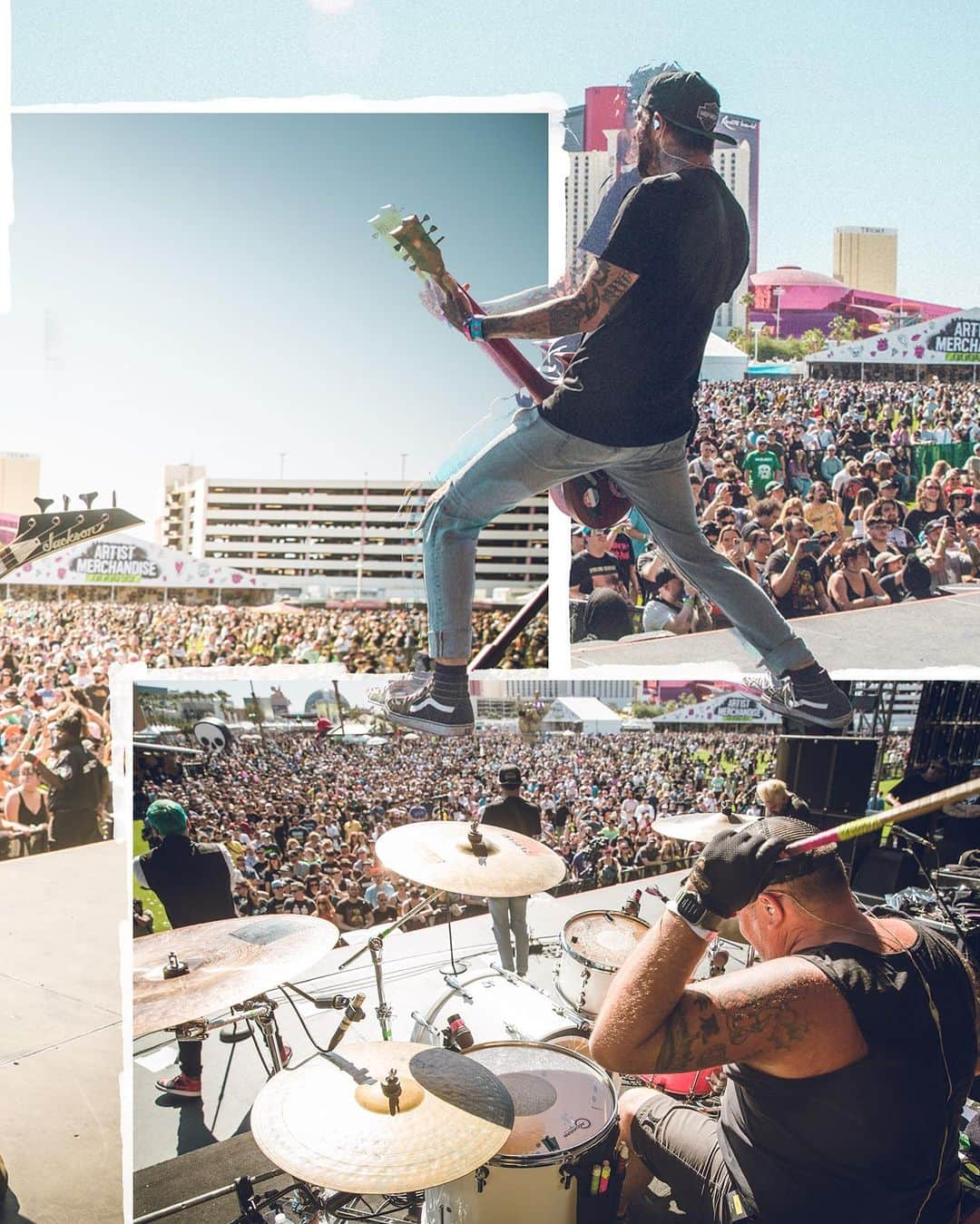 Zebraheadさんのインスタグラム写真 - (ZebraheadInstagram)「Thanks again to EVERYONE who came out so freaking early to When We Were Young Festival.  We really really felt the love!! Here is a celebration collage.  Yeah!!!  Photos by @kevinbaldes  Collage by @suzimue」10月29日 3時03分 - zebraheadofficial