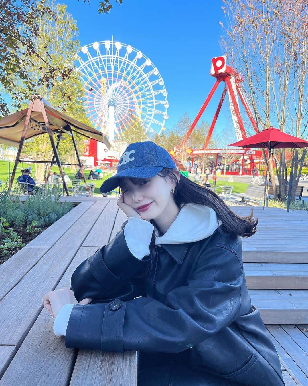 中野妃菜さんのインスタグラム写真 - (中野妃菜Instagram)「富士急初めて行った♡ 絶叫ダメだったのに克服したの〜🎡 みんなの1番好きな乗り物なにっ」10月28日 19時12分 - hinanakano_